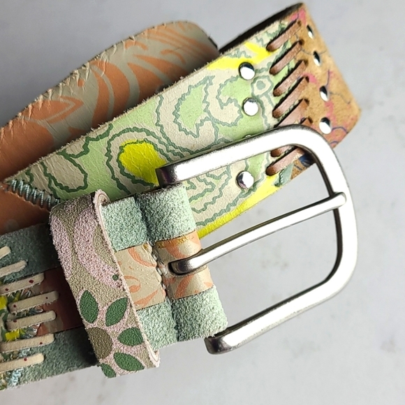 Fossil Accessories - Fossil Patchwork Print Leather Belt Size M